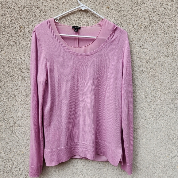Ann Taylor Sweaters - Ann Taylor Sweater Womens Medium Lilac Rayon Cashmere Blend Lined Classic Modest